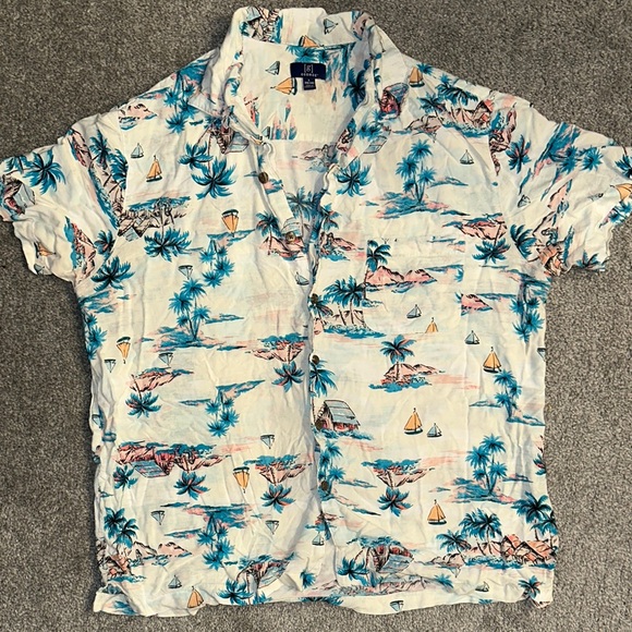 George Other - Tropical Print Men's Button Down Shirt